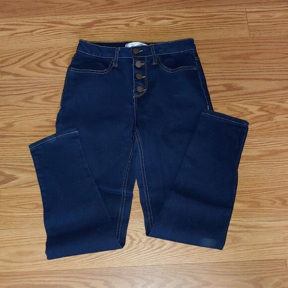 No Boundaries button fly skinny jeans Sz 7 - Picture 2 of 7